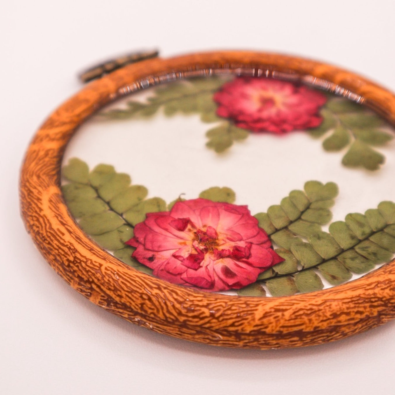 Rose + Greenery Floral Embroidery Hoop