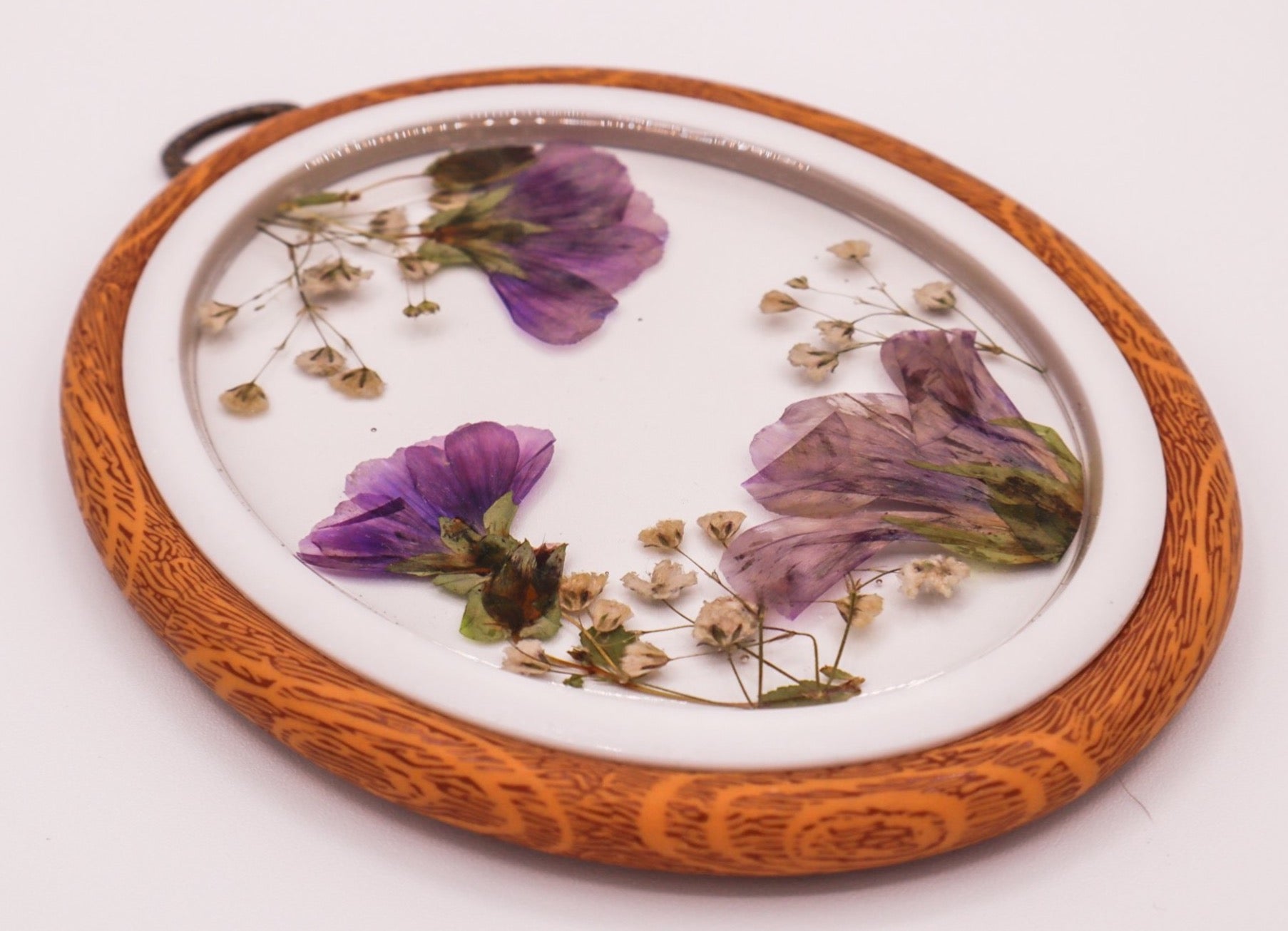 Purple Wildflower Embroidery Hoop